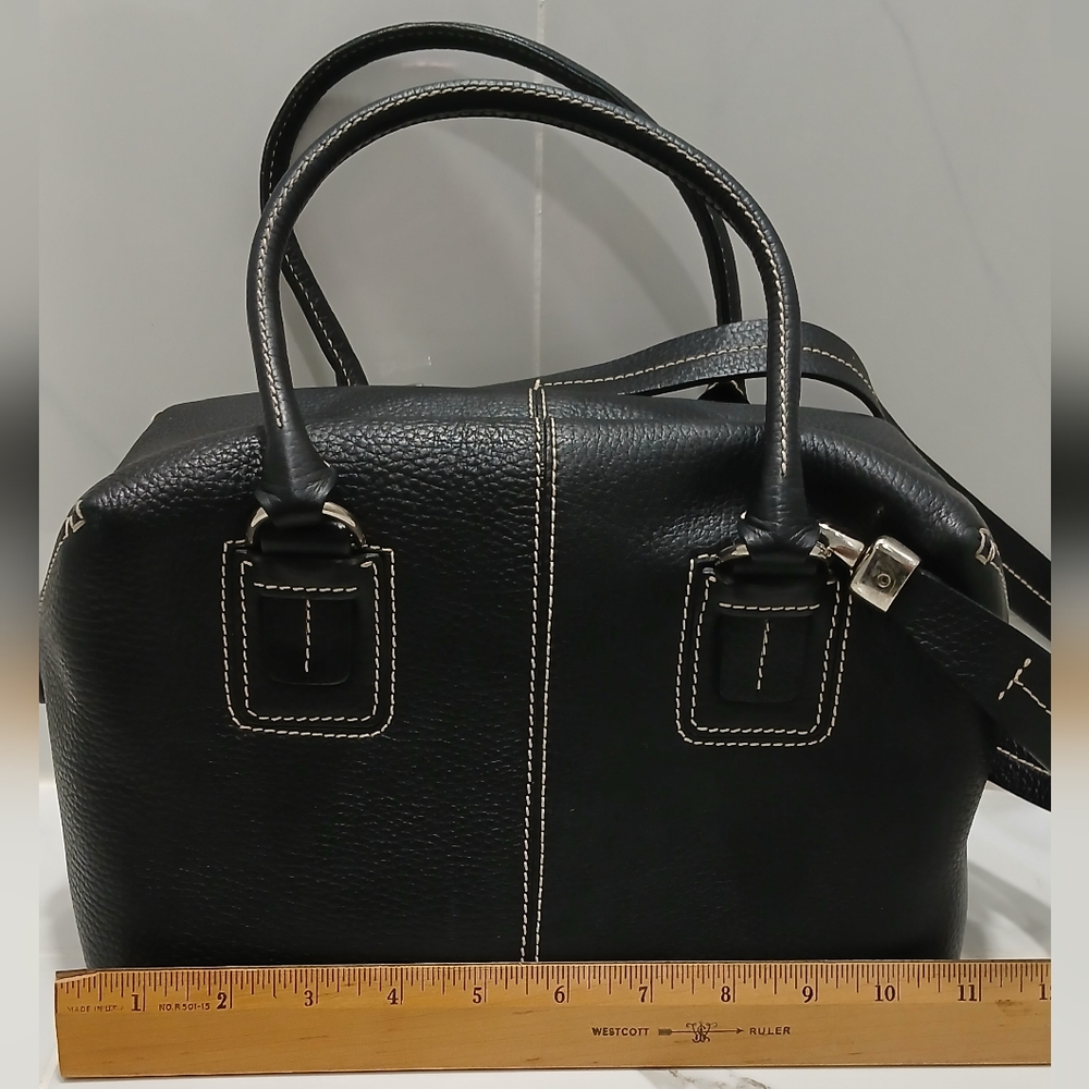 SALE 🛑 TOD'S Vintage Leather 2way Mini Boston Bag With Strap EUC - Picture 12 of 16